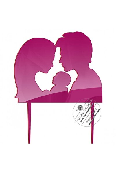 Decoratiuni Dulci Topper plexi, Impreuna - Magenta