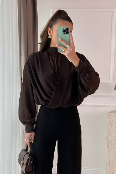 Butik Modana Şifon Crop Bluz