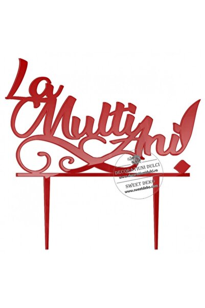 Decoratiuni Dulci Τοπερ Τορτ Λα Μάλτι Άνι! - Ρόζου