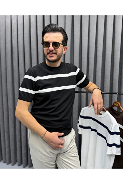Avni Ceylan Tricotaje bărbătești moderne, casual, din țesătură de raion, cu d...