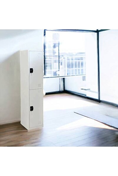 Al Saadah Home 2 Door Iron Storage Cabinet - White