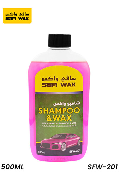 SAFI WAX Shampoo & Wax 500ml SFW-201 Car Wash High Shine Protection Multi Sur...