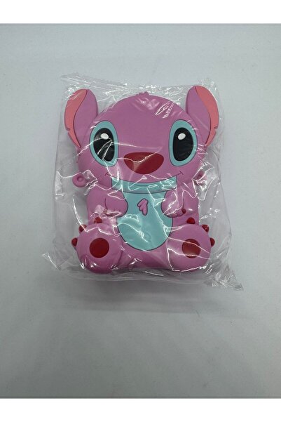 Elistil Stitch model pembe küçük silikon çocuk çanta