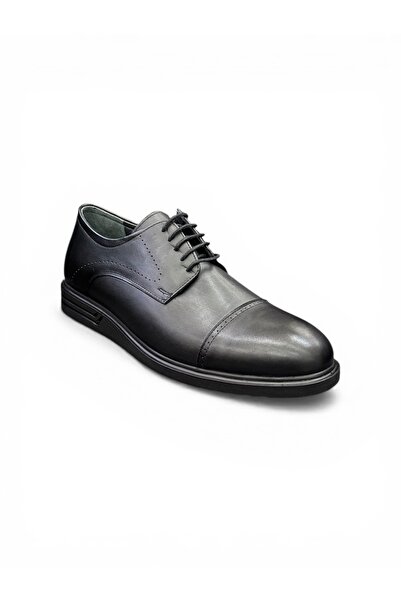 İYİSİNDEN SHOES حذاء كلاسيكي رجالي من الجلد الطبيعي، حذاء مريح برباط أسود، مق...