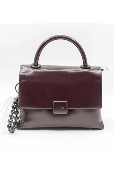 Guja C1062 Γυναικεία εισαγόμενη κλασική τσάντα από μαλακό λουστρίνι