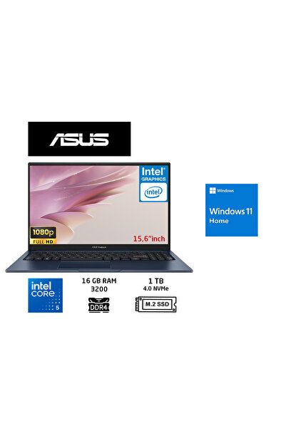 ASUS Vivobook 15 X1504VA Intel Core 5 120U 16GB 1TB SSD W11 Home 15.6" Duddi