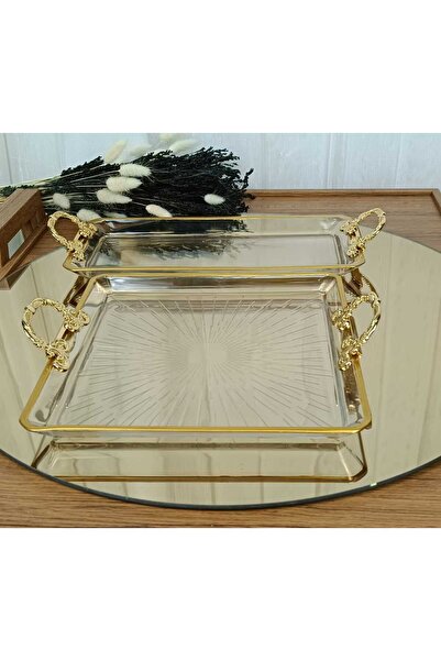 Elta Collection 2-Piece Madlen Presentation Serving Plate with Handle