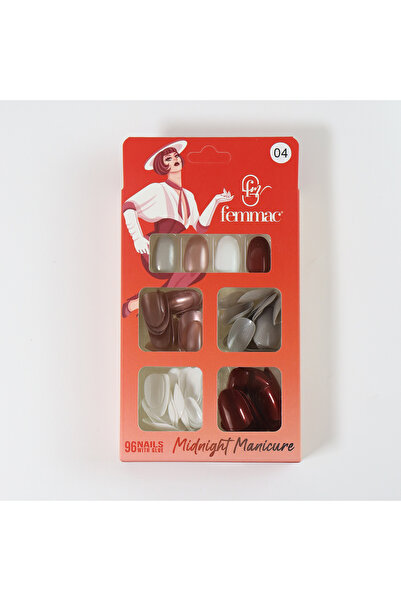 femmac Midnight Manicure Press-On False Nails – Reusable, Lightweight, Salon ...