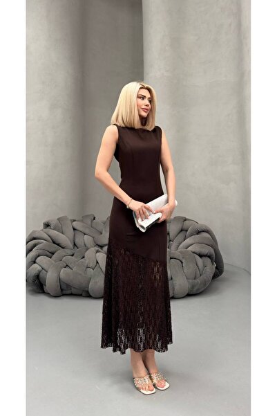 Paraf style Ασύμμετρο μακρύ βραδινό φόρεμα με δαντέλα Γυναικείο κομψό φόρεμα ...