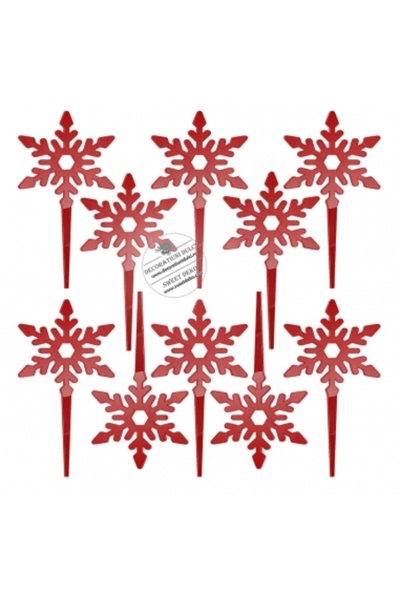 Decoratiuni Dulci Σετ 10 μίνι φούλγκι, διακοσμητικά από πλεξιγκλάς - Ροζ