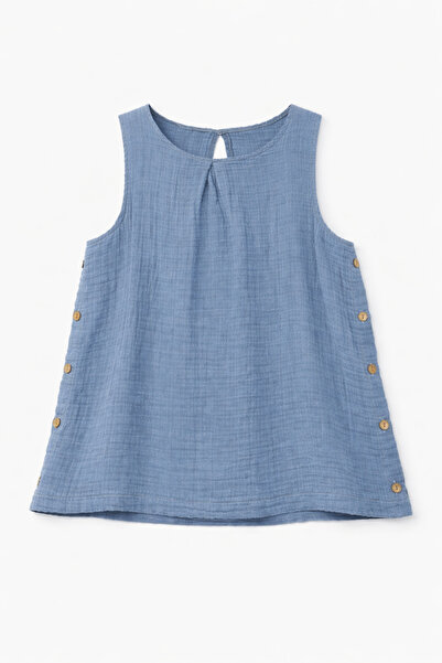 muslinatelier muslin yani dugmeli bluz