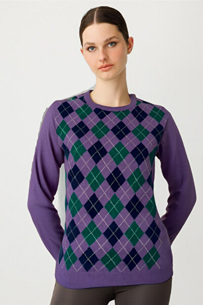 Desen Triko Γυναικείο μάλλινο πουλόβερ με λαιμόκοψη ζιβάγκο και διακοσμητικό ...