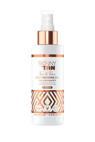 Skinny Tan , Tan and Tone Ulei Autobronzant Medium, 145ml