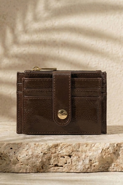 InStyle Thin Women's Card Holder Wallet Bitter Brown