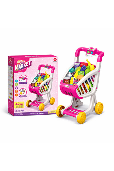AT Performance Παιδικό Καρότσι Αγορών για Παιχνίδι Μεταπώλησης 42 τεμάχια με ...