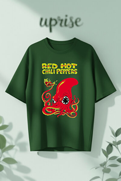 Vordevia Tricou oversize din bumbac imprimat Red Hot Chili Peppers