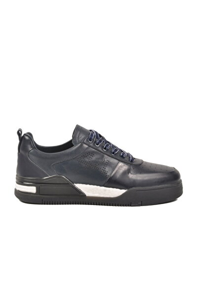 MARCOMEN Navy Blue Genuine Leather Men's Casual Shoes