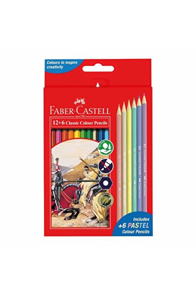 Faber Castell أقلام تلوين كلاسيكية من فابر-كاستل، عبوة من 18 قلمًا