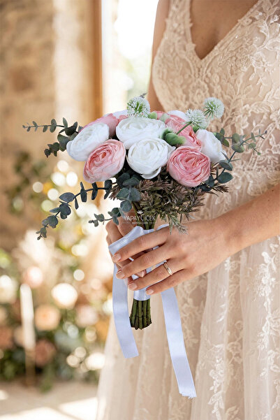 Yapay Çiçek Deposu Letafet-i Ανθοδέσμη Αγάπης Νύφης, Σετ 2 τεμαχίων