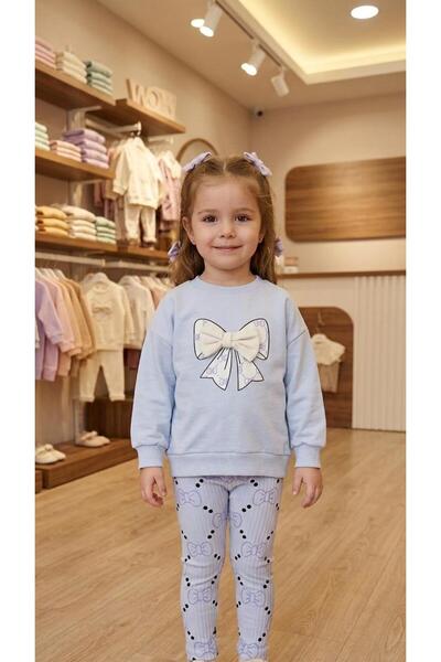 MOMOİRO Bowknot Embroidery Children's %100 Baby Set