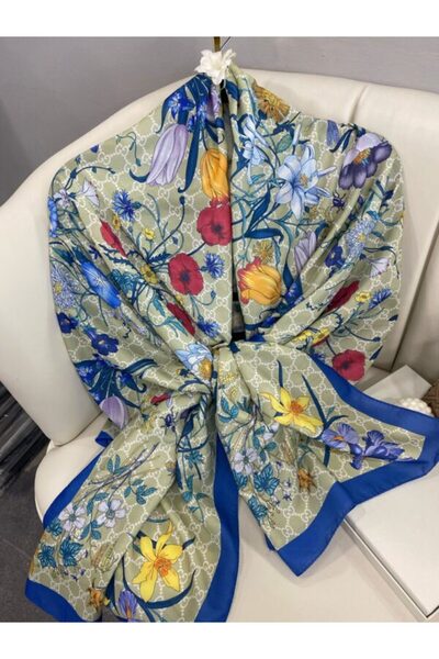 Oxygen Scarfs شال قطني ناعم بنقشة الزهور 65355