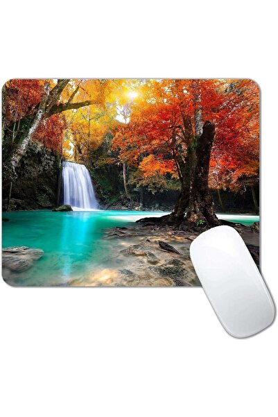 NASAQ Wireless Mouse Pad with Deep Jungle Waterfall Design