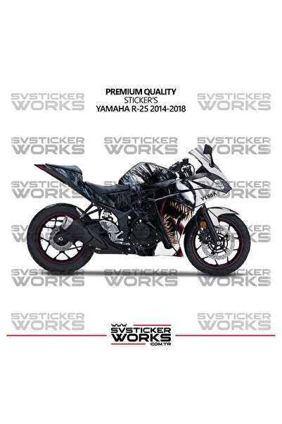 ARONA Yamaha R25 Kaplama Sticker Venom Design Motor Kaplama Modeli Hazır Kit ...