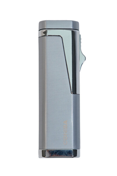 COHİBA 3 Torch Pürmüz Delicili Gümüş Metal Puro Çakmağı