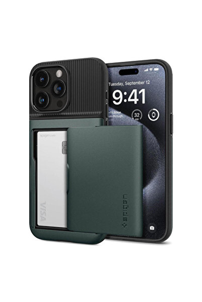 Spigen Slim Armor CS, πράσινο αβύσσου - iPhone 15 Pro πράσινο