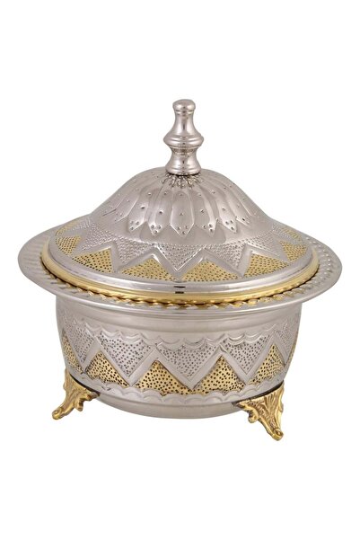AL SANIDI Indian Copper Tamarind Holder, Tamarind, Silver, 24 cm Size