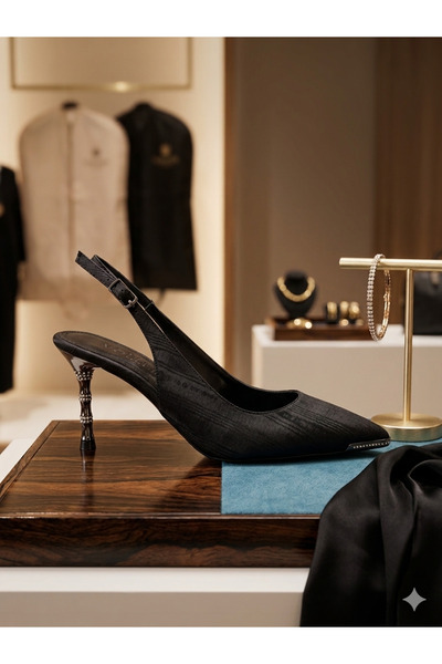 stoneclass Μαύρα γυναικεία κλασικά παπούτσια με τακούνι, μοντέρνα και κομψά, ...