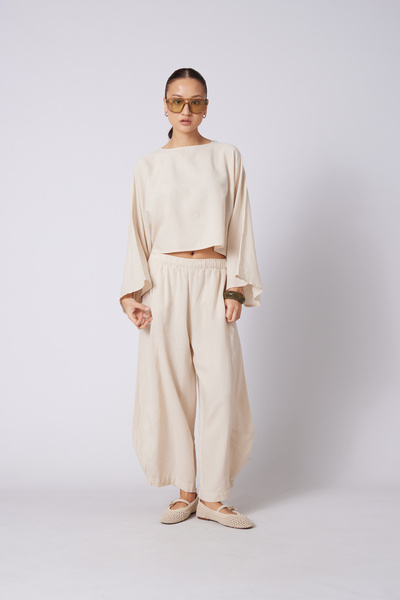 Nisan Παντελόνι μεικτού όγκου Λινό KARIŞIMLI