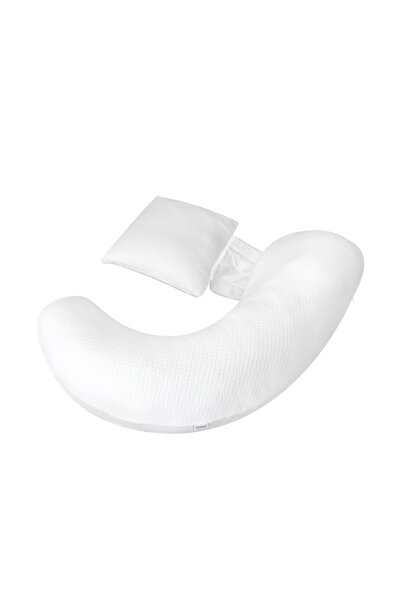 Moon Organic Multi-Position pillow- White, organic-fabric Pregnancy Pillow