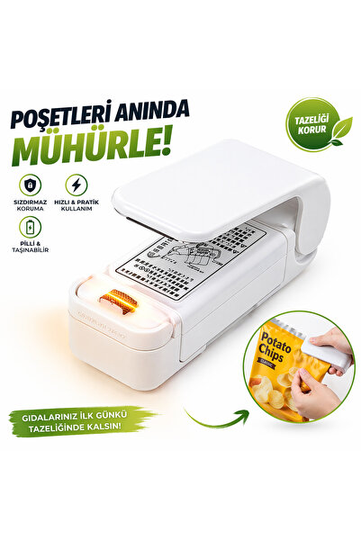 Astakos Mini Sızdırmaz Ambalaj Makinesi Pilli Poşet Yapıştırıcı Taşınabilir I...