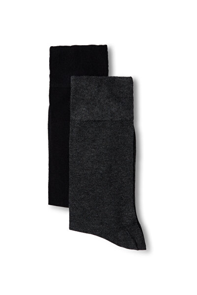 Abdullah Kiğılı Σετ 2 ίσιων λεπτών κάλτσες από ελαστικό μείγμα μπαμπού Lycra