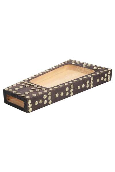 AL SANIDI Traditional Coffee Cooler, Wooden Cooler, Brown, Size 33 cm