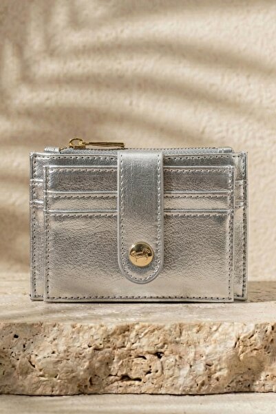 InStyle Slim Women's Card Holder Wallet Silver