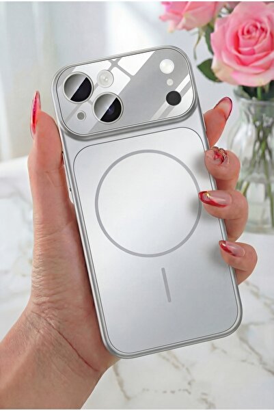 Fibaks iPhone 13/14 Kılıf 17 Pro Max Çevirici MagSafe Kamera Lens Korumalı Ca...