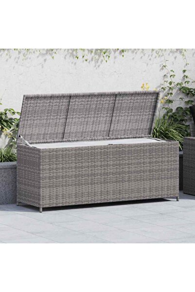 vidaxl Κουτί Αποθήκευσης Κήπου Γκρι 150x50x60 εκ. από Συνθετικό Ρα