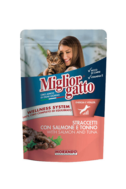 MORANDO MigliorGatto Somon & Tuna Parçalı Pouch 100Gr. 24 ADET