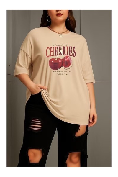 ZİYMO Μπλουζάκι με στάμπα κεράσια