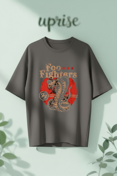 Vordevia Foo Fighters Printed Cotton Oversize T-Shirt