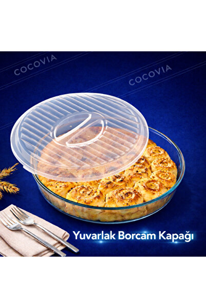 CocoVia Decorative Transparent Design Glass Jar Lid Round Glass Jar Cover Foo...