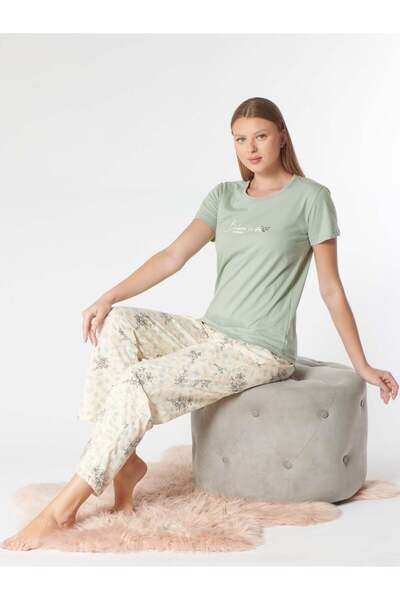 DOWRY Women's T-Shirt Pants Pajama Set Comfortable Home Wear Long Bottom Wome...