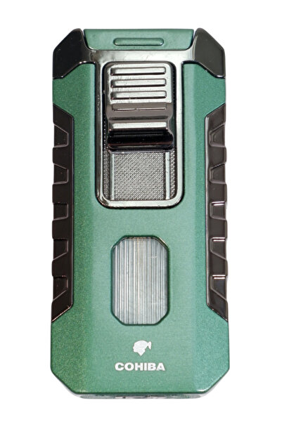 COHİBA 3 Torch Pürmüz Yeşil Metal Puro Çakmağı