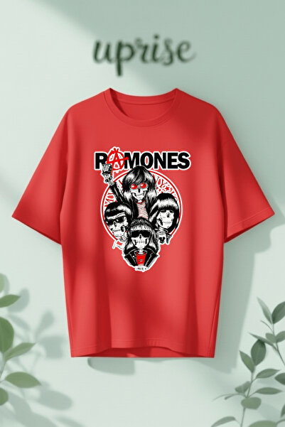 Vordevia Μπλουζάκι Ramones από βαμβάκι με στάμπα, σε μεγάλο μέγεθος