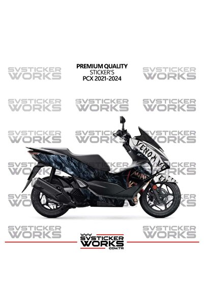 ARONA Honda PCX Kaplama Sticker Venom Design Motor Kaplama Modeli Hazır Kit 2...