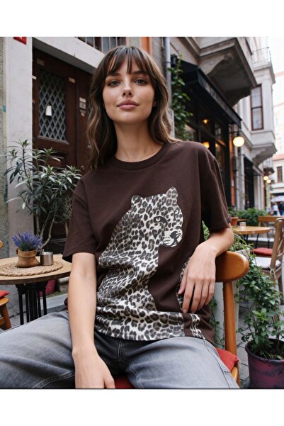 Snow LEOPAR BASKILI THSİRT