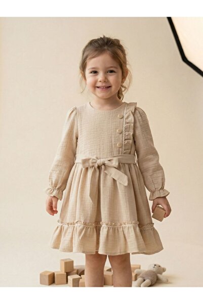 Cherrys Bebek Φόρεμα μουσελίνας με βολάν στο πλάι