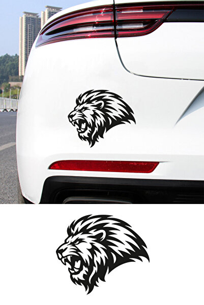 New Jargon King Lion Car Sticker - Roaring Lion Head Car Sticker - Car Access...